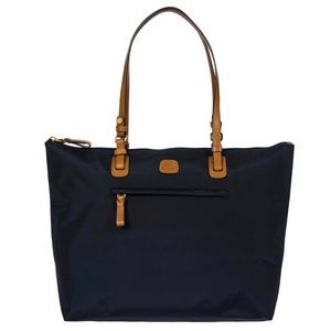 BRIC’S X-Travel Sportina Tote Bag | Navy with Leather Trim | Perfect for Travel!